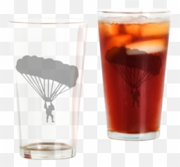 Skydiving Parachuting Drinking Glass - Pint Emoji