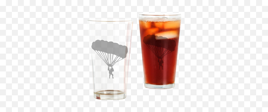 Skydiving Parachuting Drinking Glass - Pint Glass Emoji,Skydiving Emoji