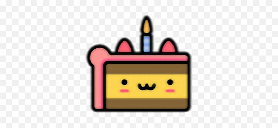 Cake Kawaii Cute Food Sticker By Isabela - Food Picsart Emoji,Candle Emoticon