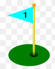 Golf Hole Clipart - Golf Hole 1 Sign Emoji,Pan African Flag Emoji