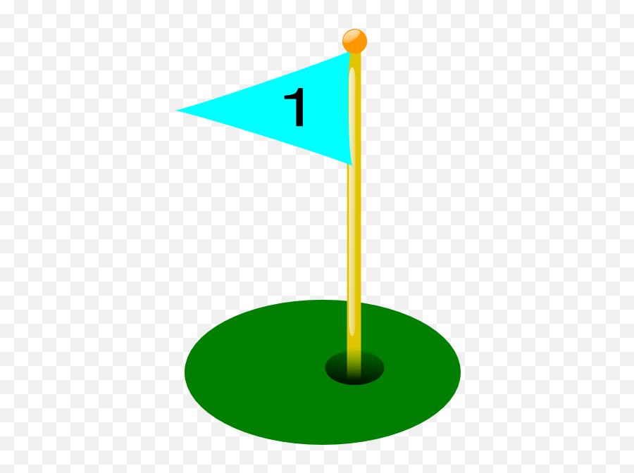 Golf Hole Clipart - Golf Hole 1 Sign Emoji,Pan African Flag Emoji