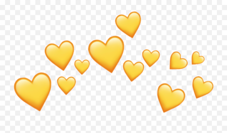 Hearts - Yellow Heart Crown Png Emoji,Heart Emoji Meme