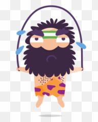 Cave Man Emoticon Emoji Sticker Workout Free Icon Of - On Beach