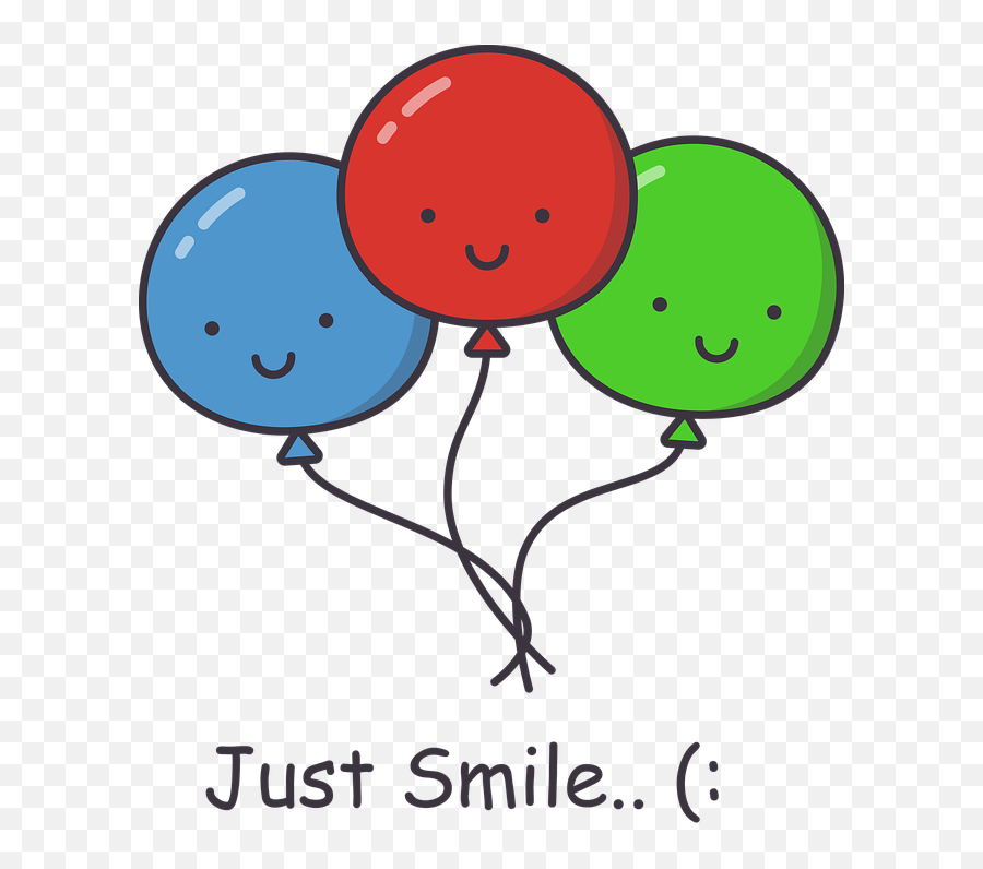 Balloon Colorful Happy - Clip Art Emoji,Cute Emotions