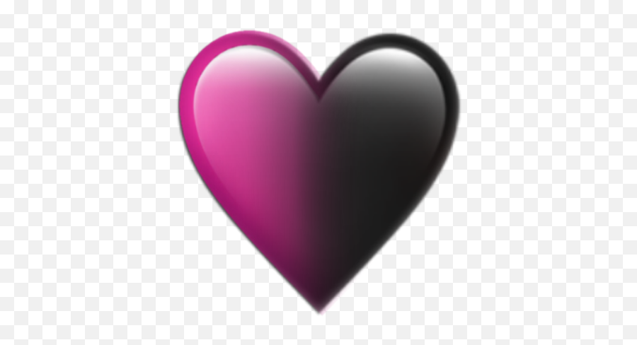 Pink Black Blackpink Followme Heart Emoji Iphone Iphone - Black And Pink Heart Emoji,Double Heart Emoji