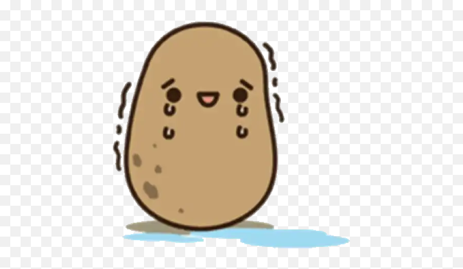Kawaii Potato Whatsapp - Kawaii Potato Sticker Emoji,Potato Emojis