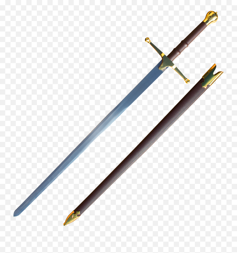 Double Gold Sword Png Clipart - Double Sword Clip Art Png Emoji,Sword Emoji