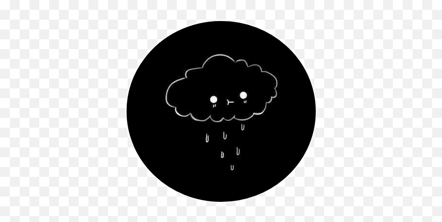 Mood Black Cloud Depression Sticker - Dot Emoji,Black Cloud Emoji