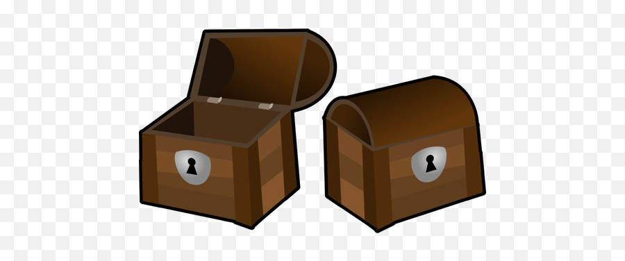 Vector Clip Art Of An Open And A Closed Treasure Chest - Open Vs Closed Box Emoji,Treasure Chest Emoji