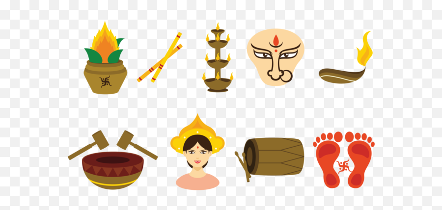 Navratri Vector Icons - Clipart Navratri Vector Png Emoji,Woman Dancing Emoji