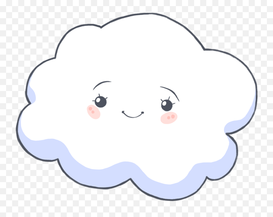 Cloud Clipart Face - Cloud With A Face Emoji,Clouds Emoji