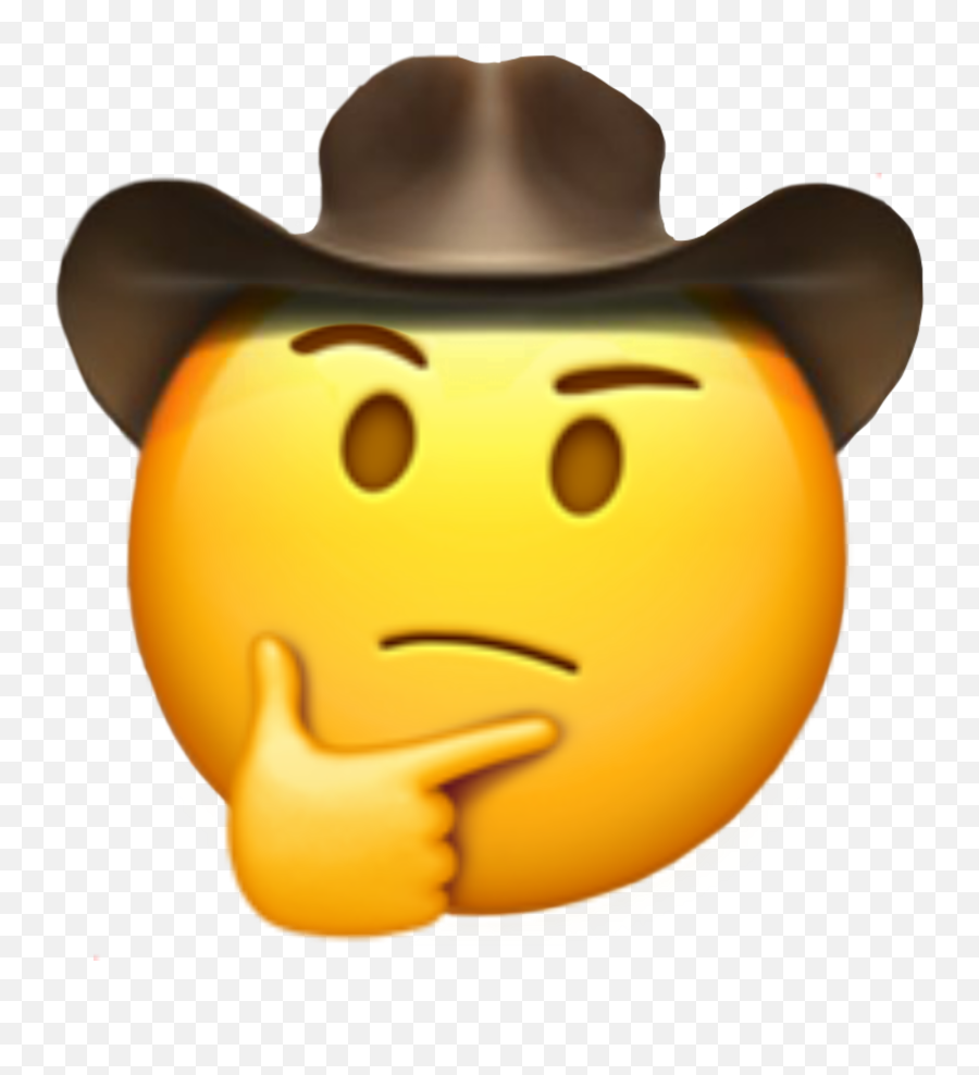 Cowboy Cowboyemoji Hmm Hmmm Hmmemoji Emoji Emojis - Old Town Road Emoji,Hmm Emoji