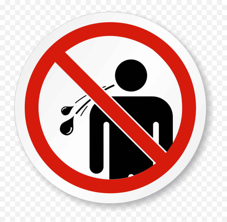 Traffic Sign No Symbol Emoji Warning - Don T Spit Here Logo,Prohibited Emoji