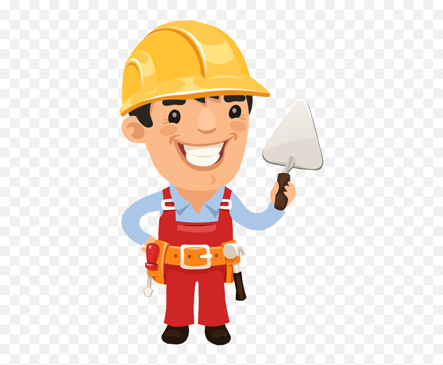 Clipart Woman Builder Transparent - Cartoon Construction Worker Png Emoji,Builder Emoji
