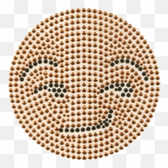 S102108 - Rhombus Pattern Circular Emoji,Smirking Face Emoji