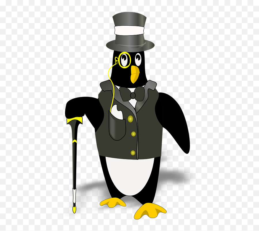 Kostenlose Smoking Und Pinguin - Penguin Wearing A Tuxedo Emoji,Biker Emoticon