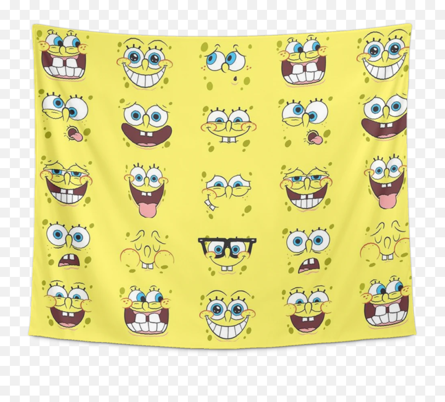 Spongebob Tapestry - Sponge Bob Emoji,Spongebob Emoticon