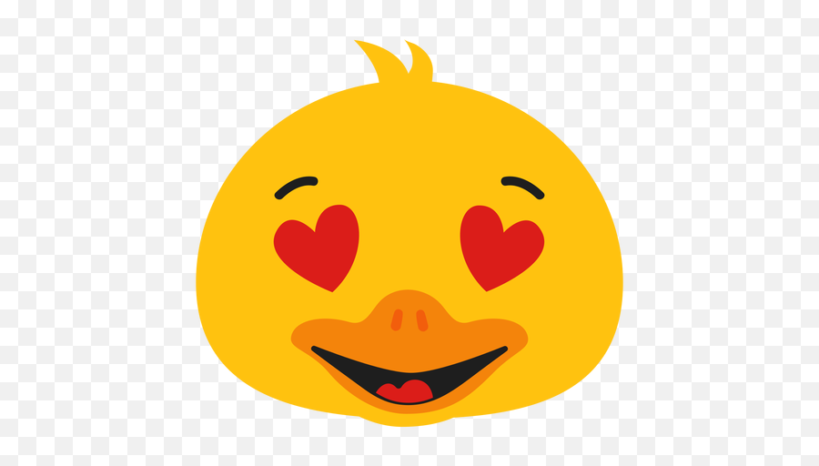 Pato Enamorado Hocico Cabeza Plana - Duck Smile Png Emoji,Emoticon Enamorado
