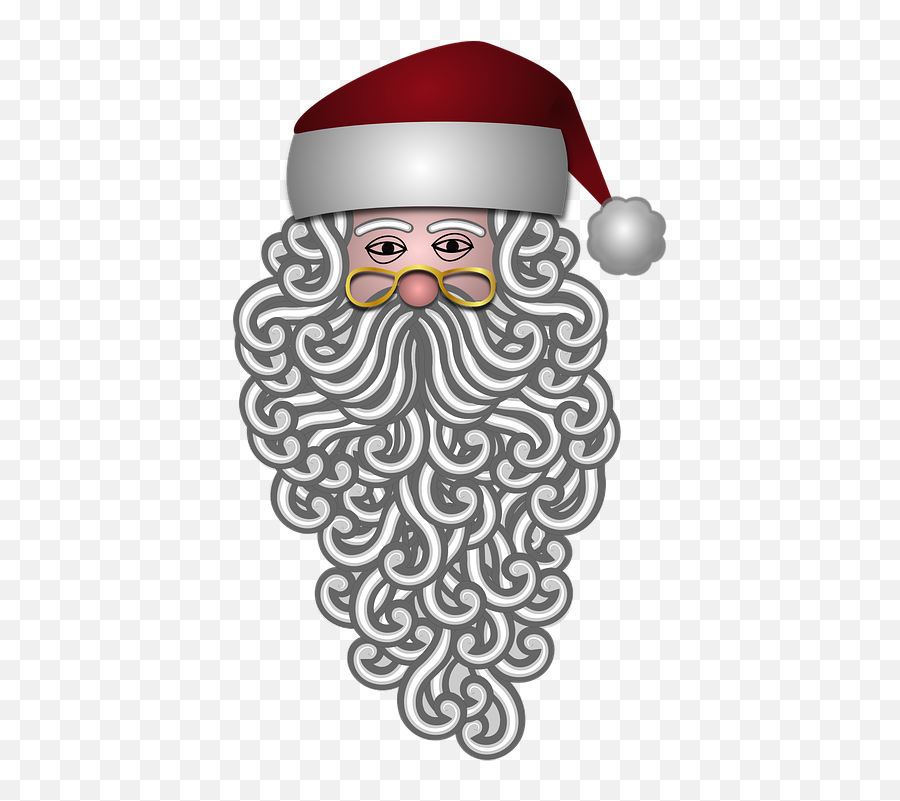 Santa Claus Bearded Beard Santas - Merry Christmas Sexy Santa Emoji,Santa Sleigh Emoji