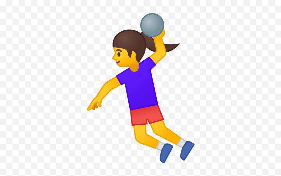Woman Playing Handball Emoji - Emoticon Handbal,Animated Sports Emoji
