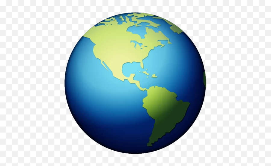 Earth Globe Americas Emoji - Transparent Background Globe Transparent,Earth Emoji