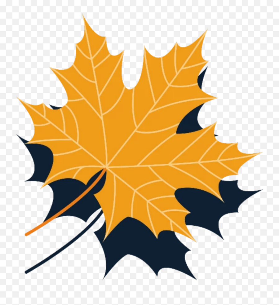 Ftestickers Autumn Fall Leaf Maple Orange - Portable Network Graphics Emoji,Autumn Leaf Emoji