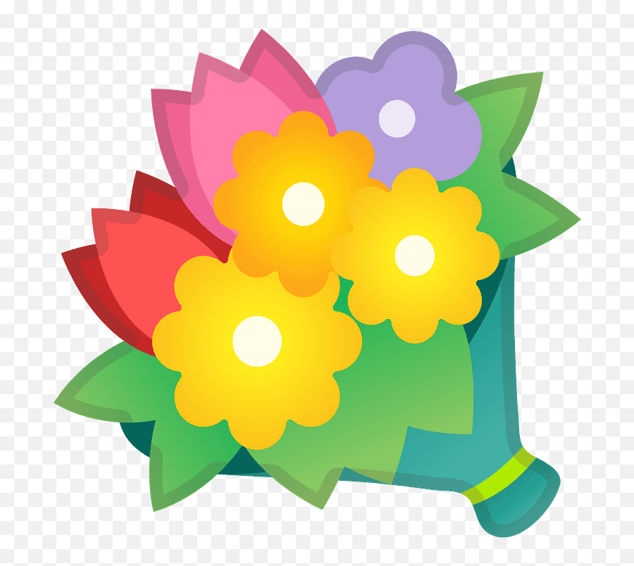 Bouquet Emoji Clipart - Flower Bouquet Emoji,Sunflower Emoji