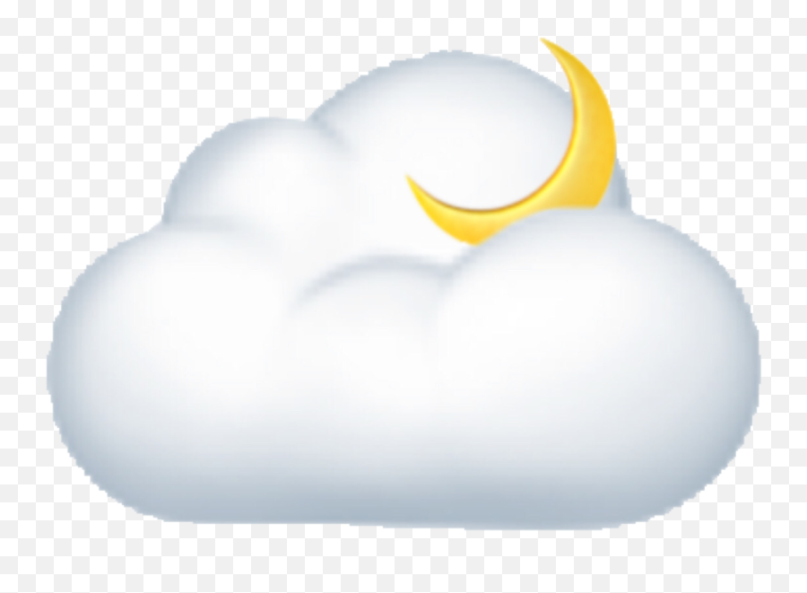 Moon Cloud Sticker - Language Emoji,Cloudy Emoji