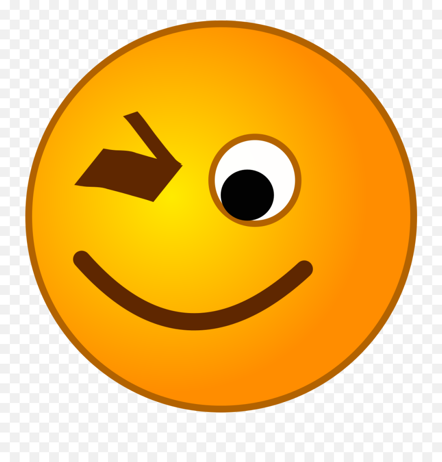 Smirc - Happy Emoji Clipart Png,Wink Emoticon