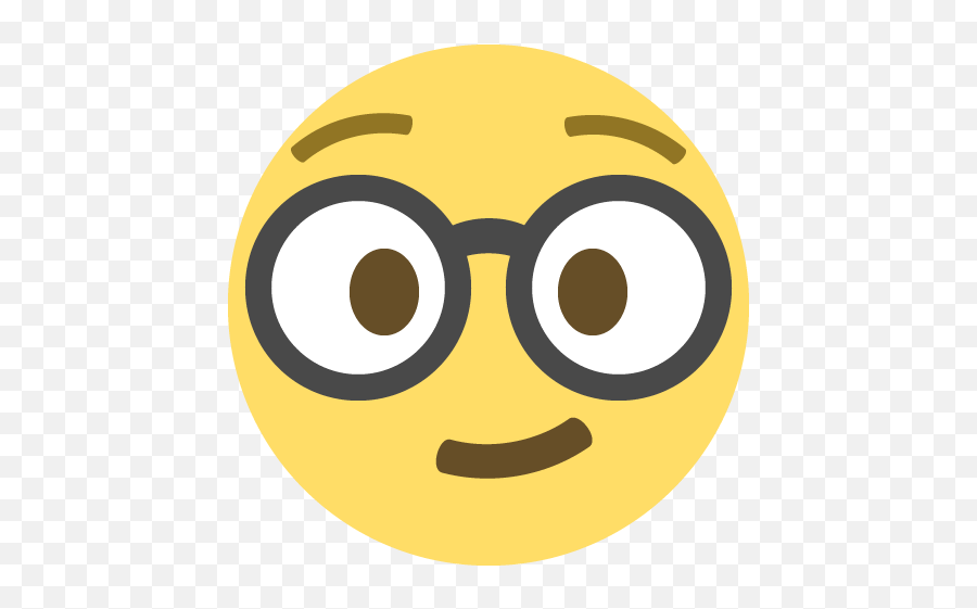 Nerd Face Emoji Emoticon Vector Icon - Nerd Emoji Transparent,Nerd Emoji