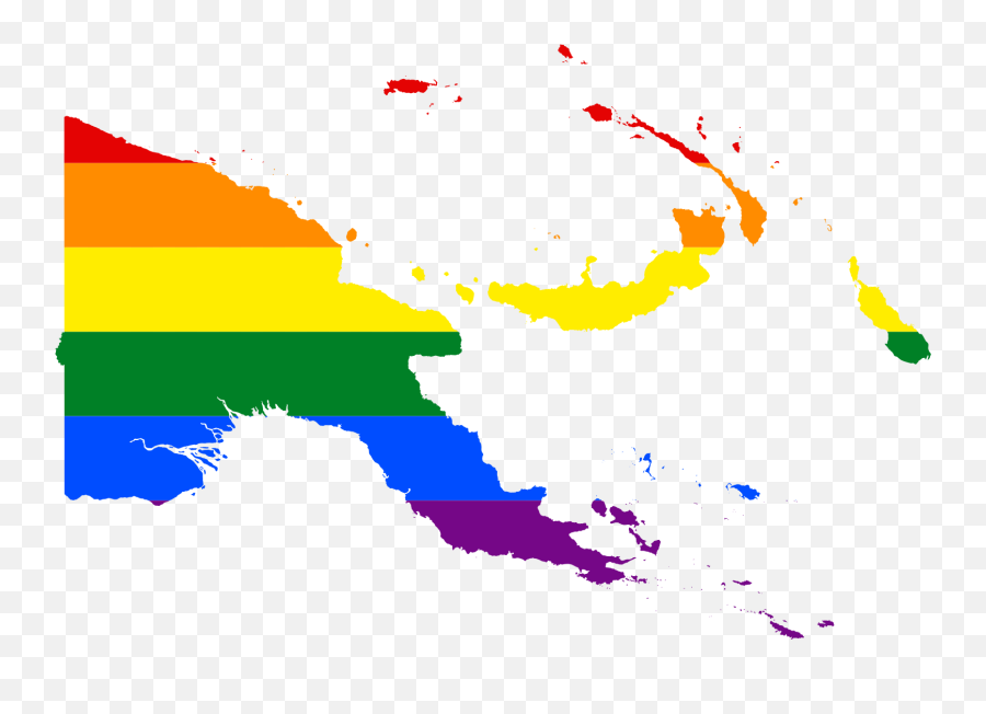 Lgbt Flag Map Of Papua New Guinea - Western Province Papua New Guinea Emoji,Lgbt Flag Emoji