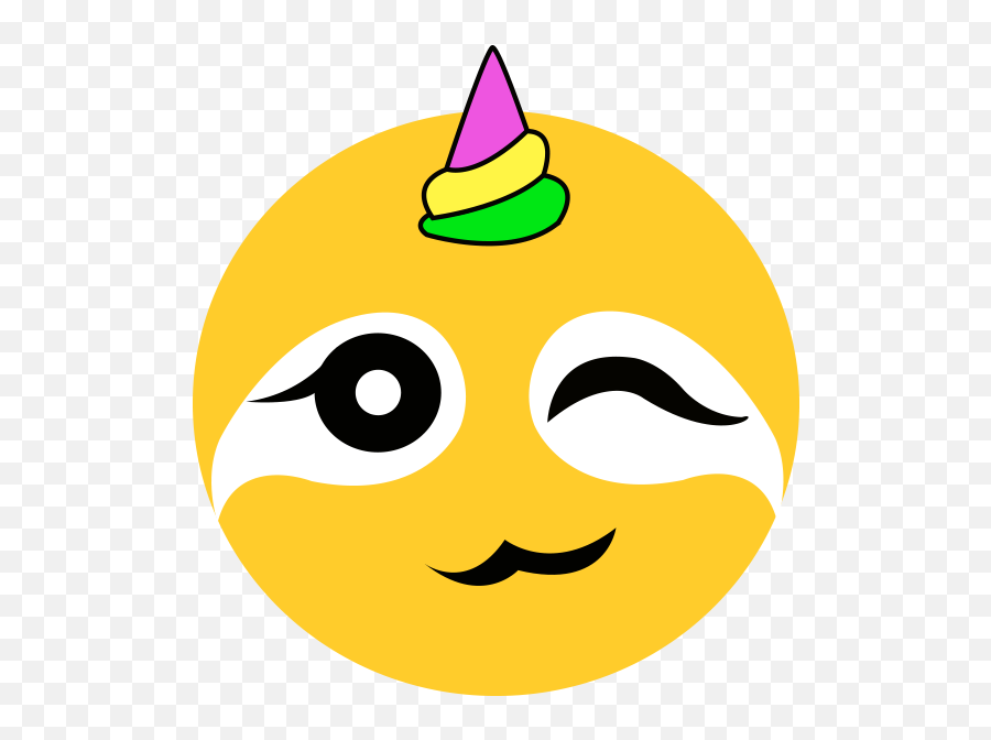 Slothicorn Emojis - Portable Network Graphics,Emoji Party Hat And Chick