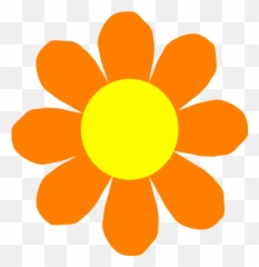 Clipart Flowers Orange Transparent - Qinqing Riverside Park Emoji,Flower Emoji Vector