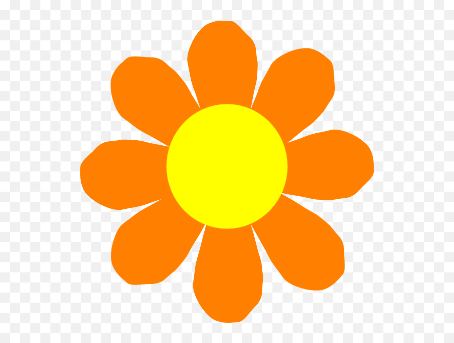 Clipart Flowers Orange Transparent - Qinqing Riverside Park Emoji,Flower Emoji Vector