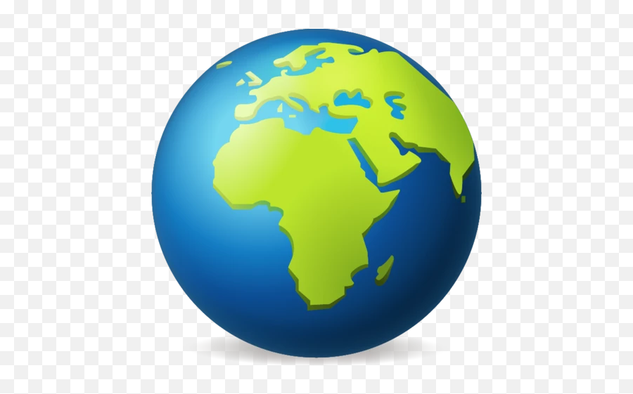 Earth Globe Europe Africa Emoji - World Map Circle Png,Earth Emoji