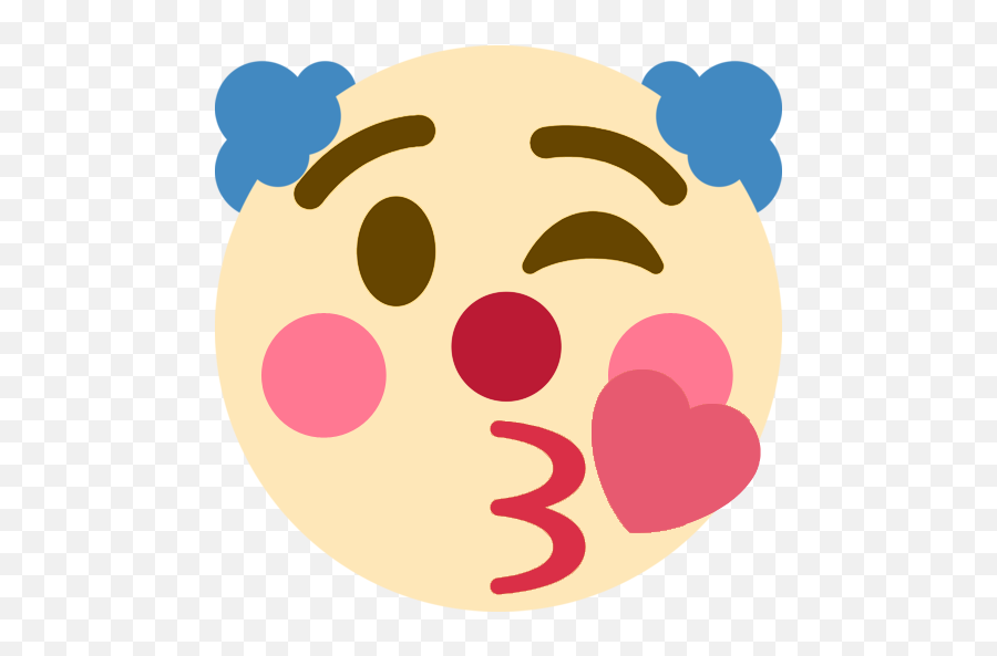 Clownkiss - Sad Clown Emoji Transparent,Kiss Emoji