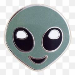 Download Alien Emoji Pin - Circle,Safety Pin Emoji