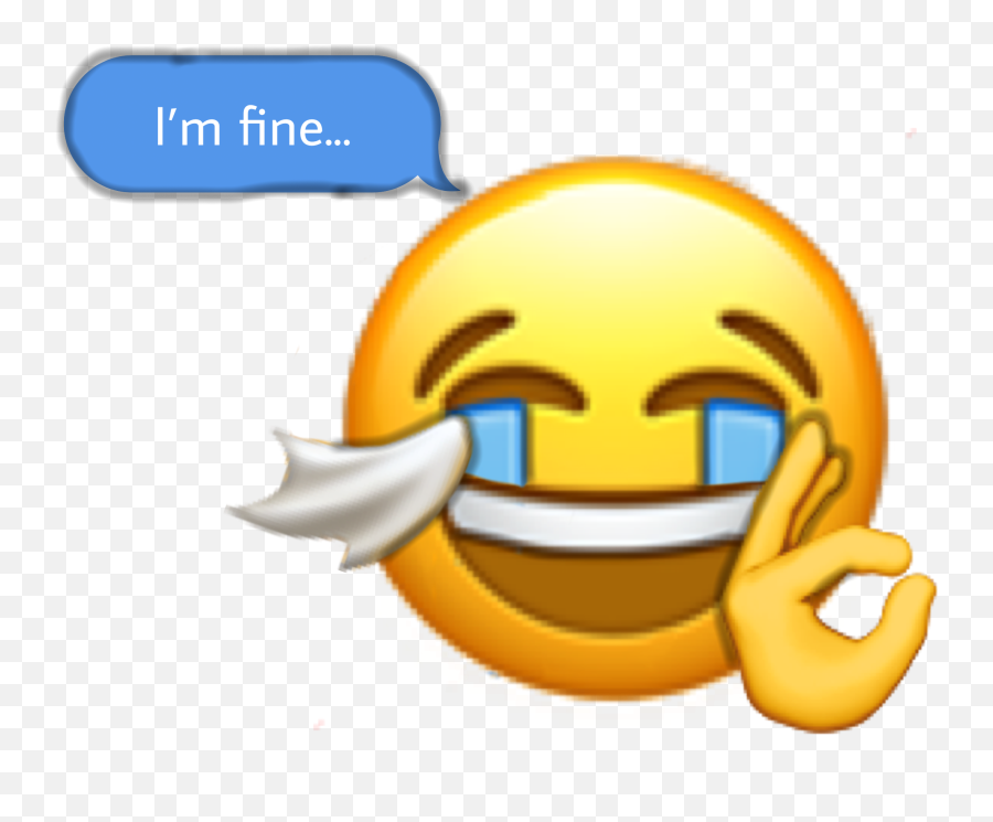 Emoji Imfine Sticker - I M Fine See Emoji,Emoji What Am I
