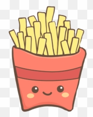 Frenchfries France Kawaii Sticker - Dibujos De Comida Chatarra Emoji