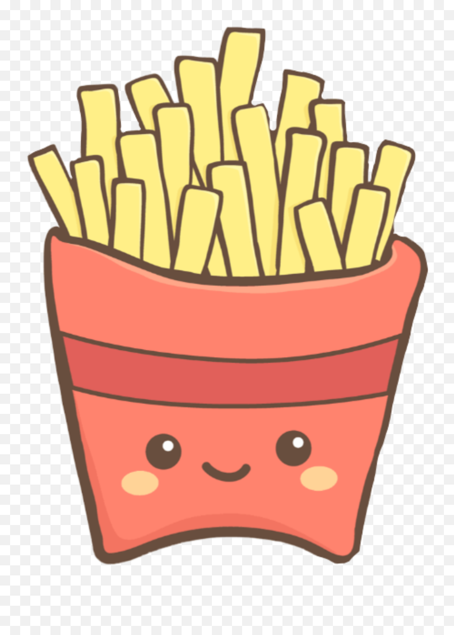 Frenchfries France Kawaii Sticker - Dibujos Kawaii De Comida Chatarra Emoji,French Fries Emoji