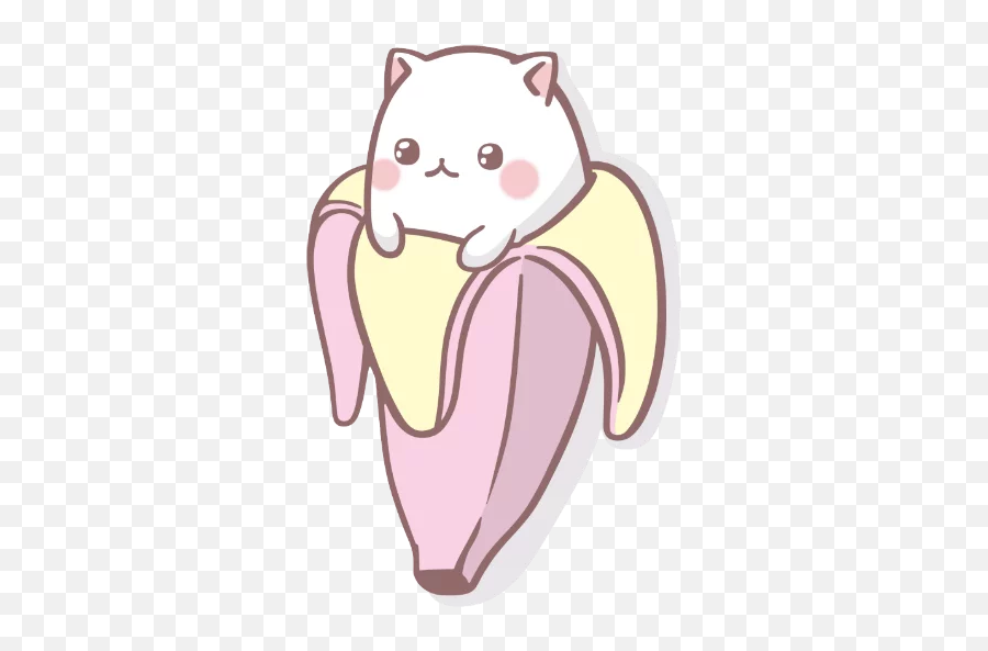 Neko Cat Banana - Anime Transparent Cute Cat Emoji,Neko Emoji