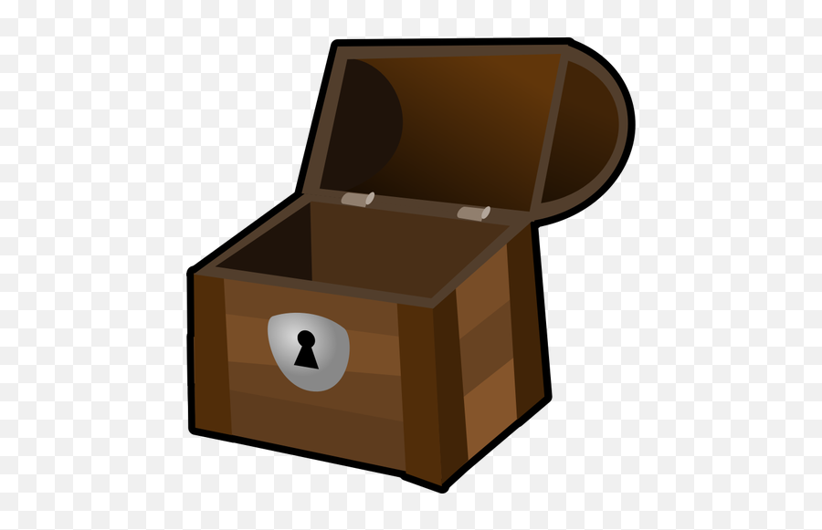An Open Wooden Chest With A Lock Vector Clip Art - Treasure Chest Clip Art Emoji,Treasure Chest Emoji