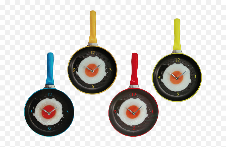 Wall Clock In The Shape Of An Egg In - Zegar Patelnia Emoji,Frying Pan Emoji