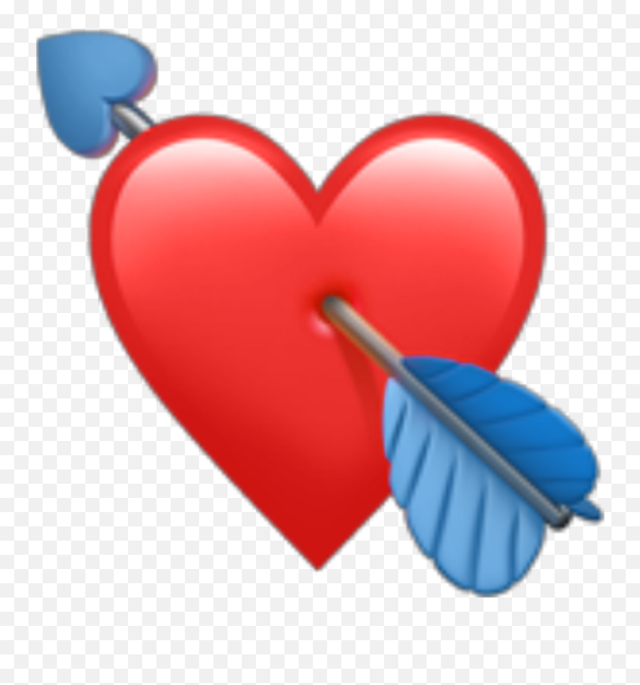 Emoji Heart Redheart Cupidon Redemoji - Emoji Iphone Heart Png,Arrow Emoji Png