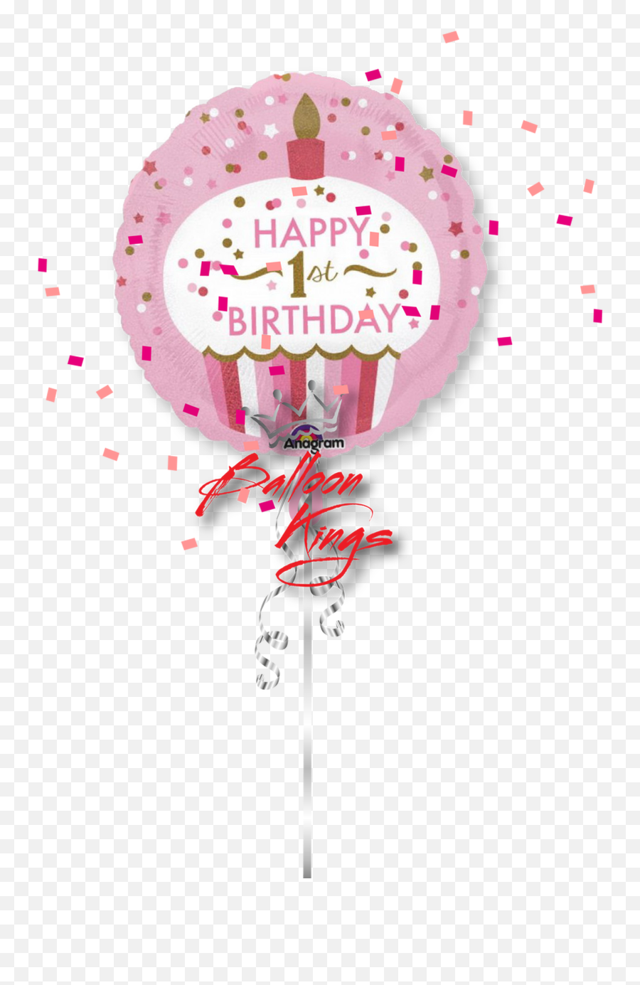1st Birthday Little Girl Cupcake - Happy 1st Birthday Girl Emoji,Girl Emoji Party