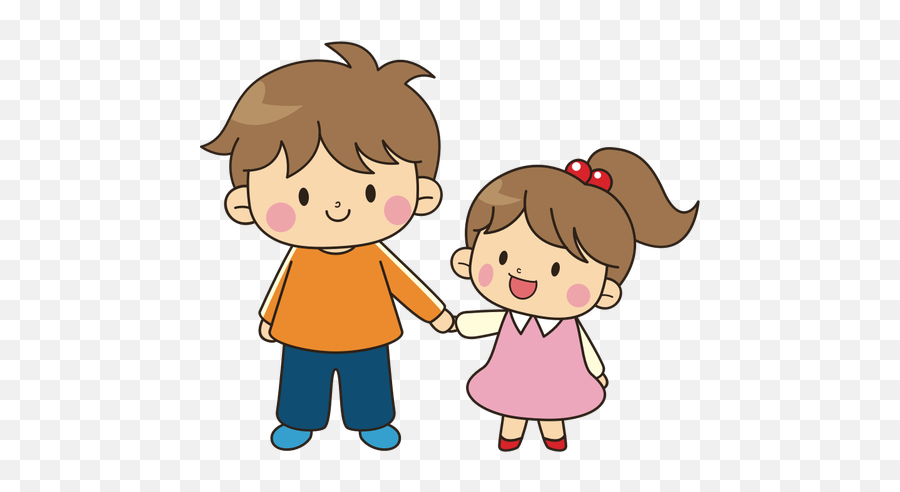 Older Brother And Younger Sister - Brother And Sister Clipart Emoji,Brother And Sister Emoji