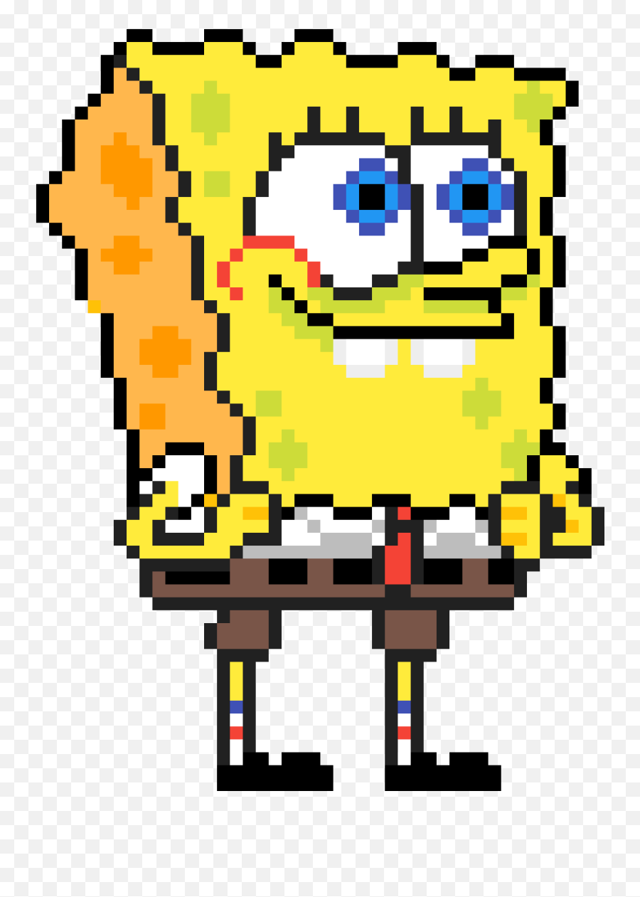 Pixilart - Spongebob Squarepants Pixel Art Emoji,Spongebob Emoticon