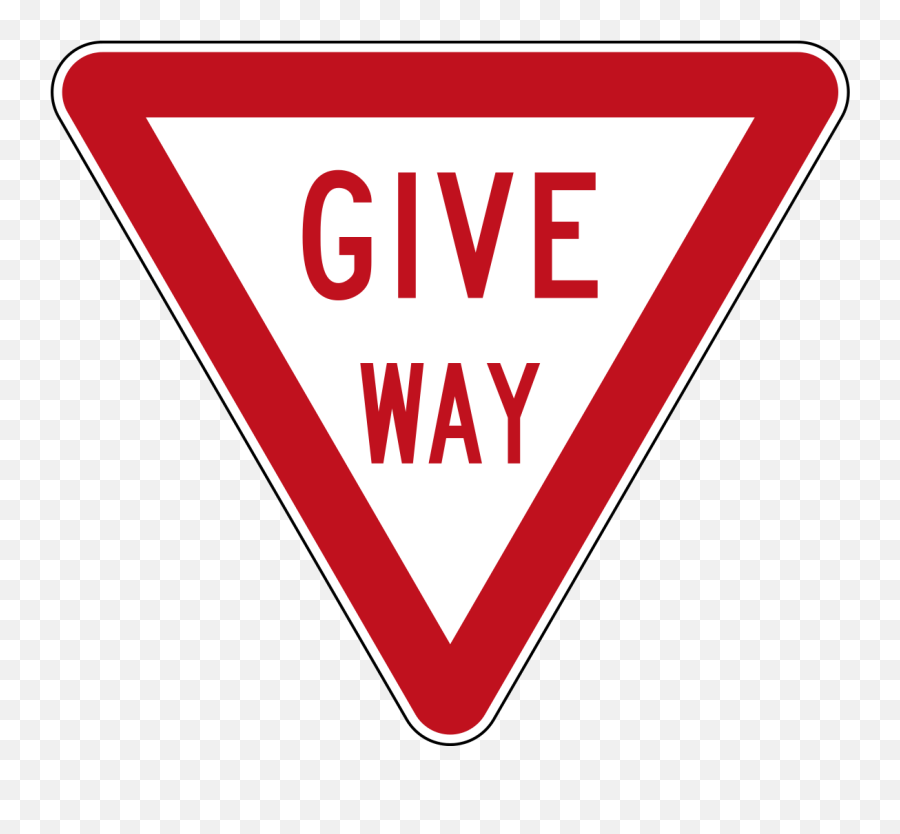 New Zealand Road Sign R2 - Give Way Sign Nz Emoji,Meaning Of Emoji Signs