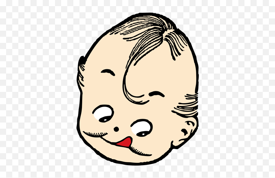 Vector Drawing Of Hungry Baby Boy - Desenho Lambendo Os Beiços Emoji,Baby Crawling Emoji