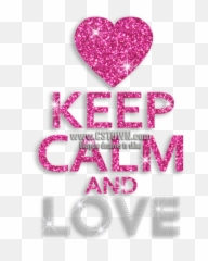 Pink Pretty Keep Calm Love Iron - Heart Emoji